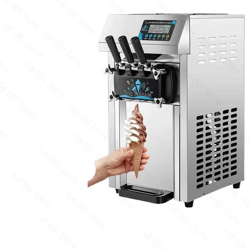 Electric  Soft Ice Cream Machine with 3 Different Flavors Fruit Freezer Hard Mixing Ice Cream Making Machine- Accessories