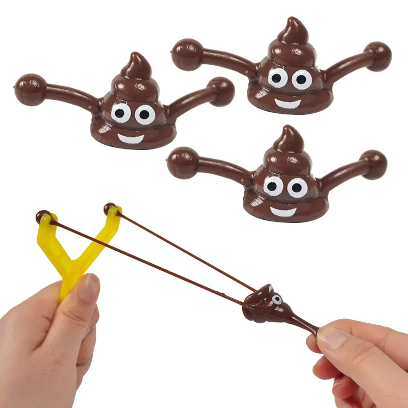 1Pc Creative Catapult Poop Slingshot Poop To Vent Tricky Funny Climbing Wall Poop Funny Toys Fun New Products Funny Toys