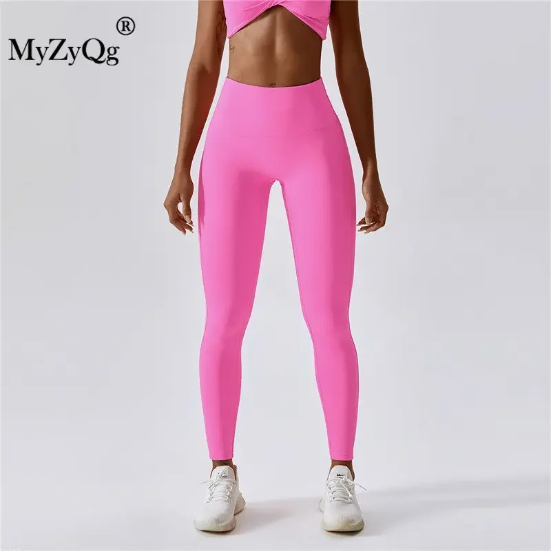 

MyZyQg Candy Color Women Yoga Leggings High Waist Peach Butt Lift Fitness Running Sports Tight Push Up Pants Sportswear