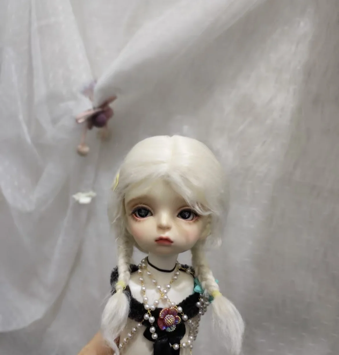 

Бесплатная доставка: Волосы для кукол BJD 1/8, 1/6, парик из имитации пляжной шерсти для OB11, обхват головы 12,5-18 см