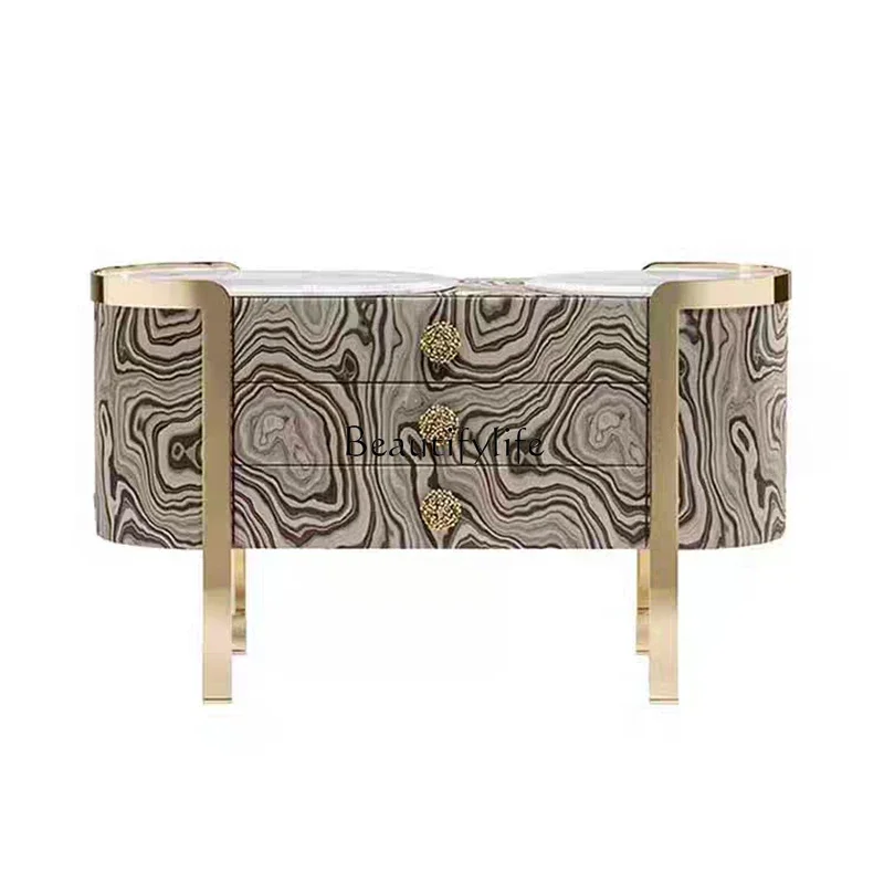 

D25Italian light luxury dining side cabinet modern simple living room storage storage cabinet