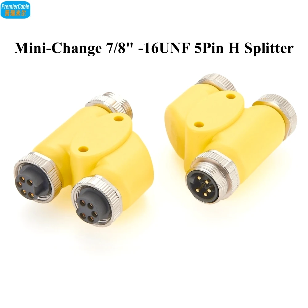 

Mini-Change 7/8" -16UNF 5Pin H Splitter ET200 PRO Electronic Module Tee Splitter H Connector Mini Fast Single Ended Y Connector