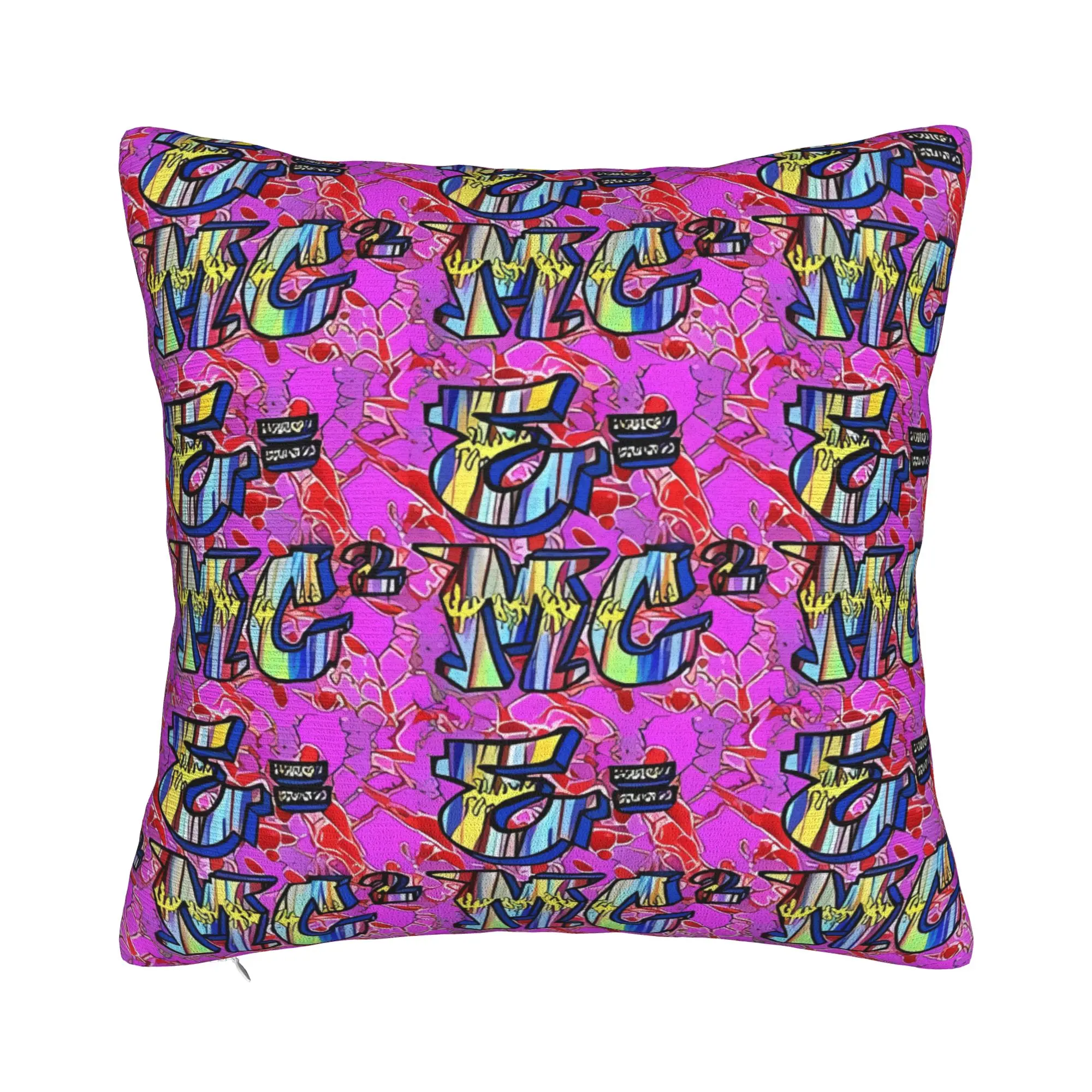 E=Mc2 Graffiti E=Mc2 Graffiti Winter Holiday Farmhouse Home Deco E=MC2 Pillow Cover Soft Durable