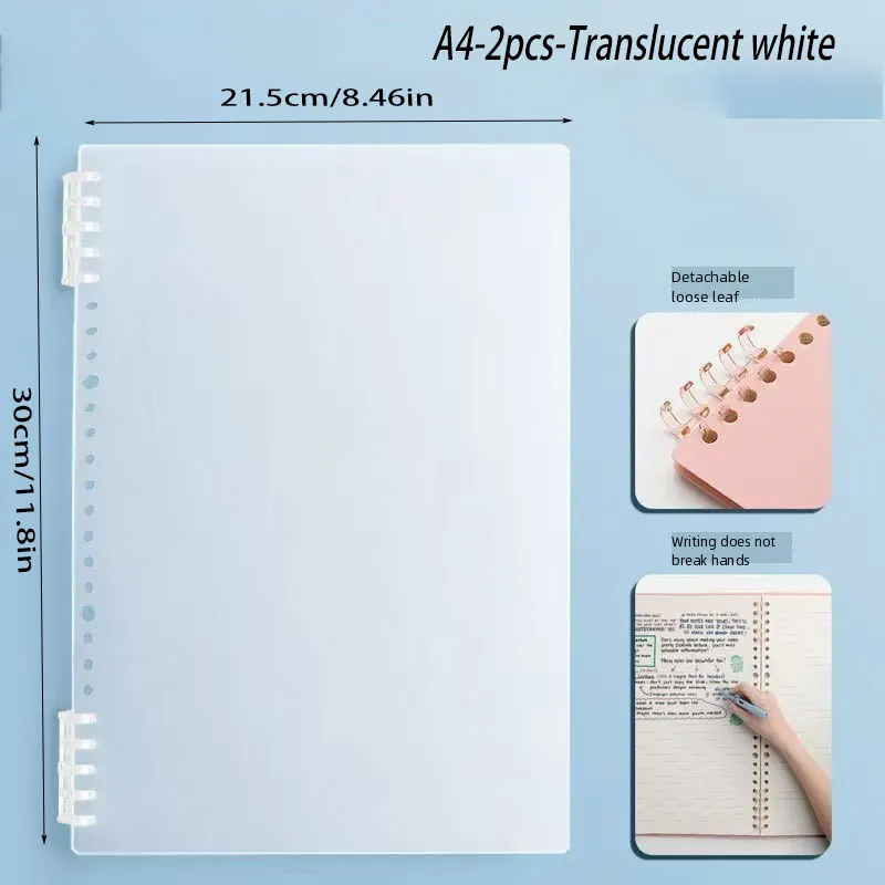 ปกแฟ้มห่วง A4 แบบแพ็ค 2 ชิ้น ปกพลาสติกหลากสี เหมาะสำหรับการเขียน เหมาะสำหรับงาน การเรียน และอุปกรณ์การเรียนกลับไปโรงเรียน เจนท์