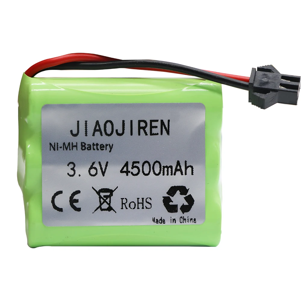 3.6V/4.8V/6V/7.2V/8.4V/9.6V/12V 4500mah NI-MH AA Rechargeable Battery Pack For Remote Control Toy Electric Car Volt with SM Plug