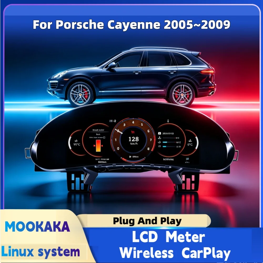 Digital Dashboard For Porsche Cayenne 2005 2006 2007 2008 2009 Carplay Car Cluster LCD Meter Virtual Cockpit Digital Instrument