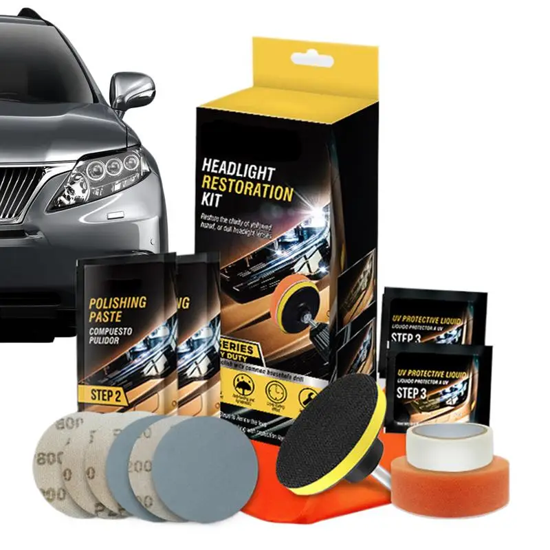 For Refer To Description  Car Headlight Scratch Repair Polish Tool Comprehensive Professional Headlight Restoration Headlight