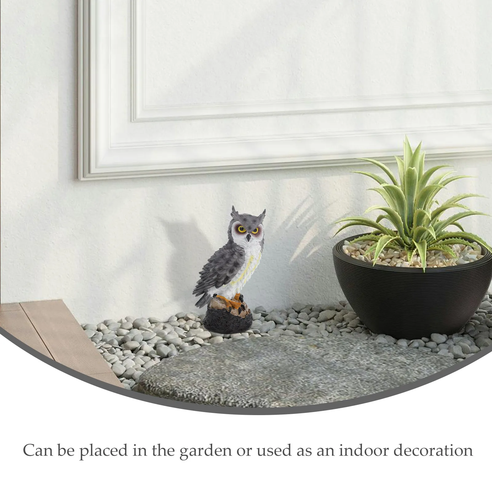 Estatua de Búho de Resina Realista, Impermeable, Decoración para Jardín, Patio, Terraza, Escultura de Búho Duradera, Adorno de Jardín de Resina