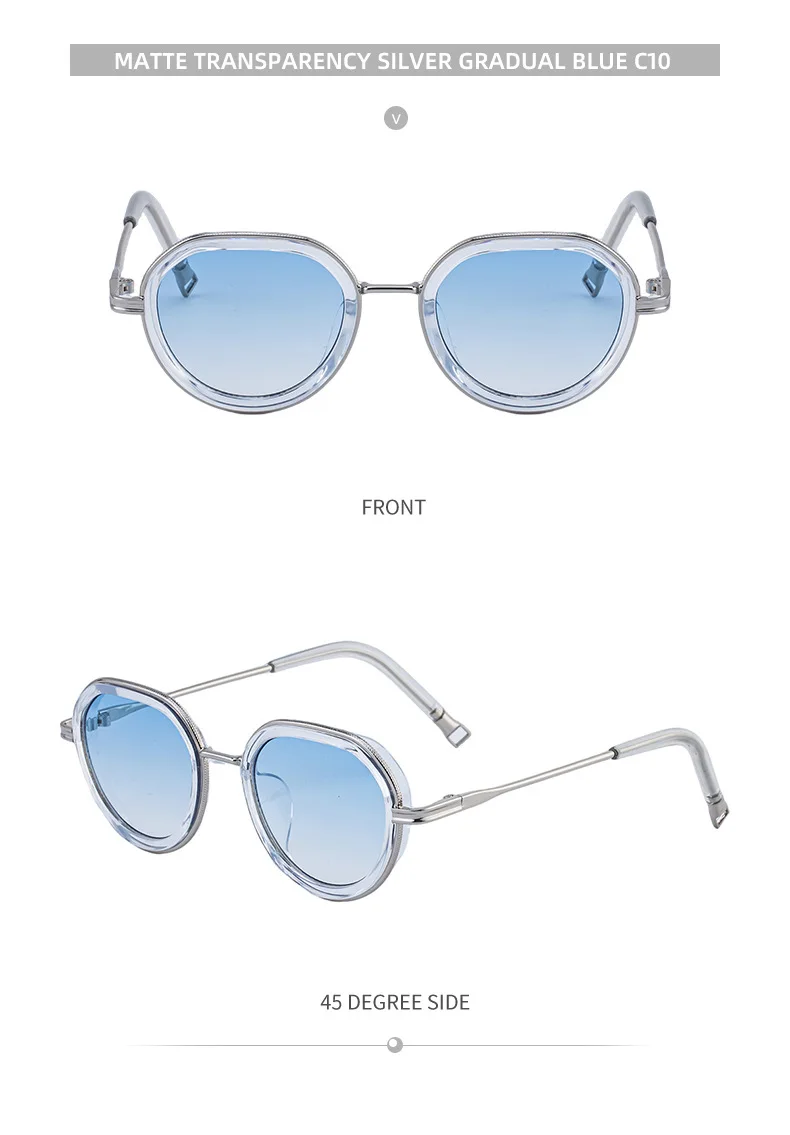 Runde Metallrahmen Punk-Sonnenbrille für Damen Vintage 2026 Luxus-Designer Sonnenbrillen Retro Elegante Schattierungen Modische Eyewear – Detail 20