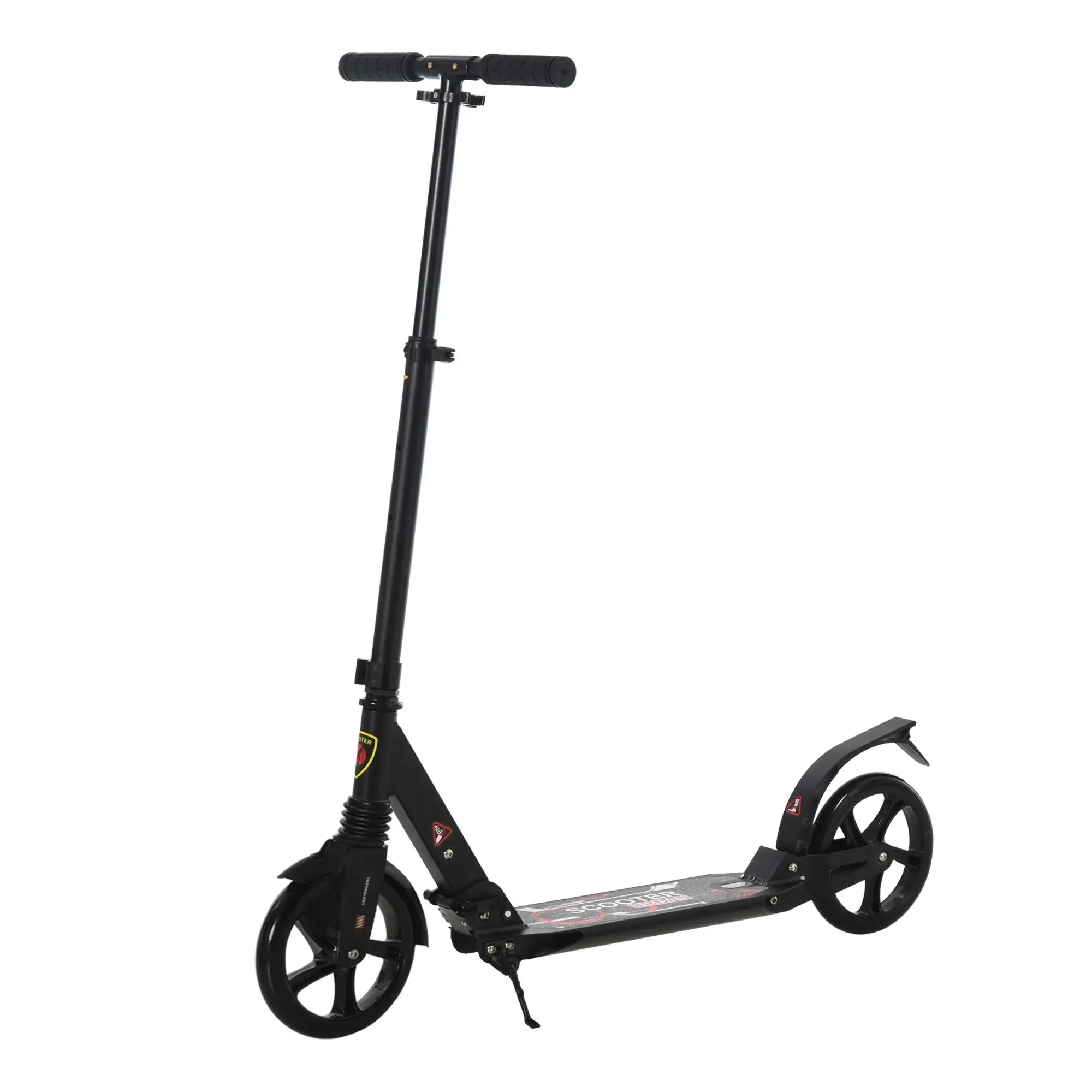 HOMCOM folding scooter for + 14 year height adjustable 90-105cm brake 100 kg