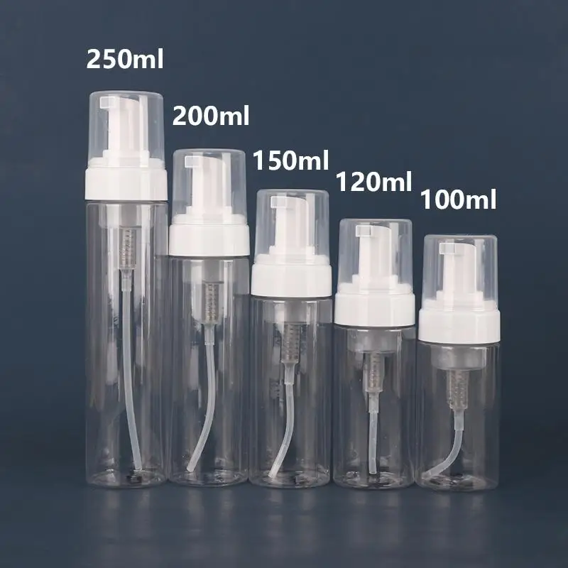 100/120/150/200/250ml Lotion Foam Pump Bottle Dispenser Empty Refillable For Hand Soap Shampoo Cleanser Container Potable Travel