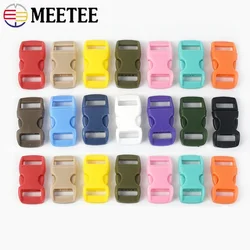 20/50P 10/15mm Plastic Side Release Buckles Paracord Quick Closure Clip Clasp Curved Backpack Adjuster Hook Dog Collar Accessory