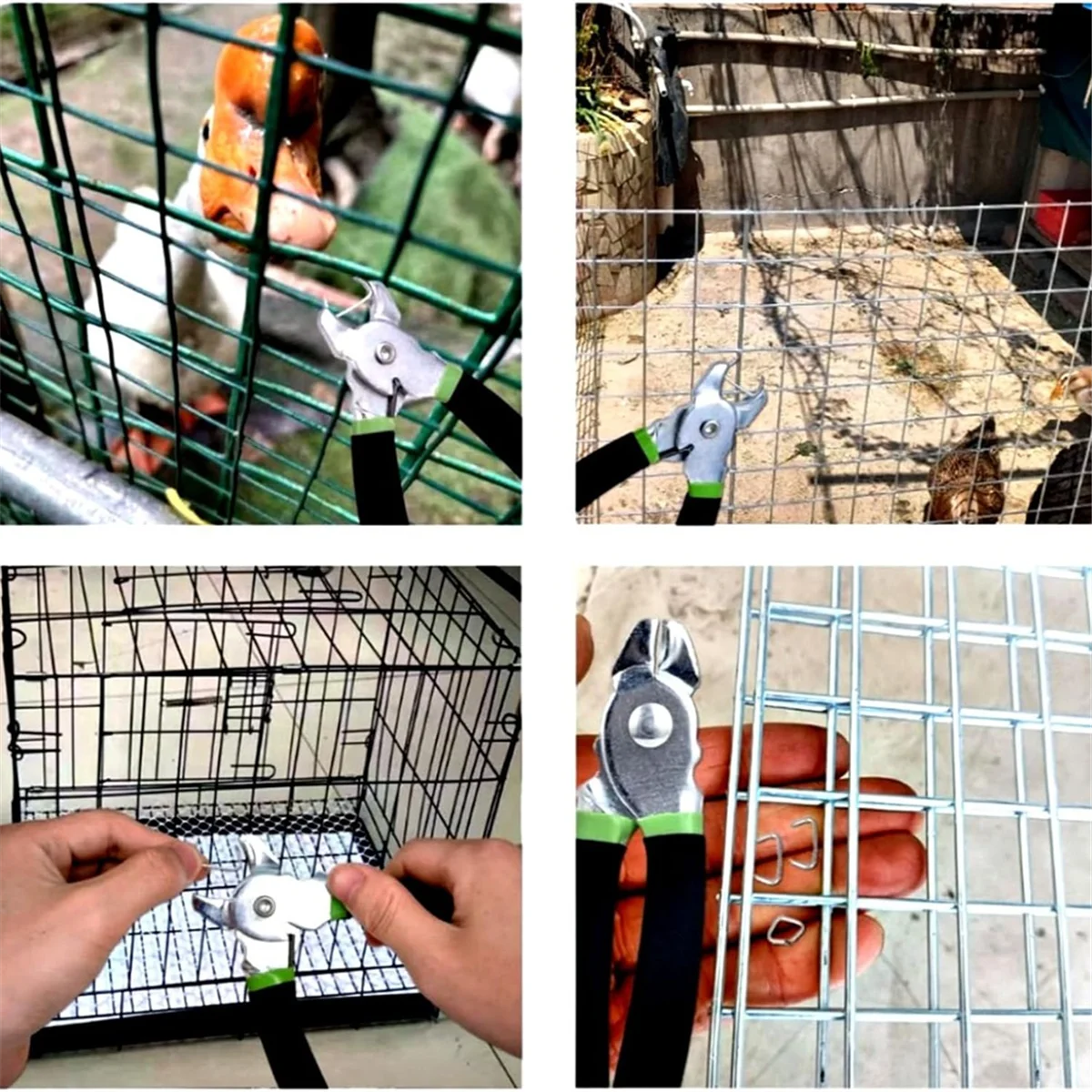 호그 링 플라이어 키트, 아연 도금 강철 호그 링, DIY 공예 및 배깅용 호그 링 플라이어 키트, 270 개, 3 인치, 4 인치, 1 인치, 2 인치, 3 인치, 8 인치