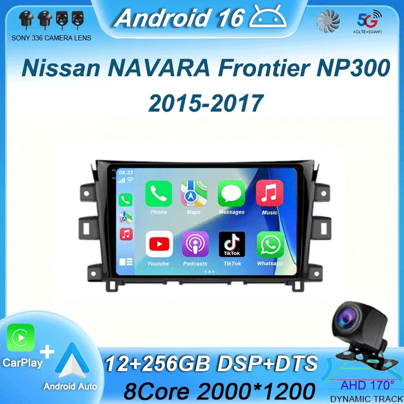 

Android 16 For Nissan NAVARA Frontier NP300 2015 2016 2017 Screen WiFi Car Player Video Display Navigation Radio Multimedia GPS