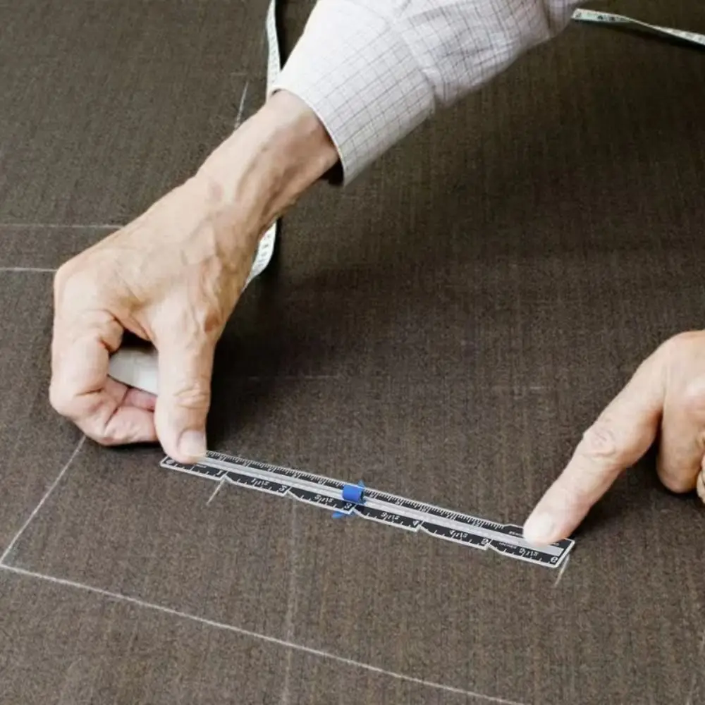 Crafting Hemming Measuring Sewing Measuring Tool Metal Fixed-Edge Fabric Quilting Ruler Quilting Gauge Sewing Accessories