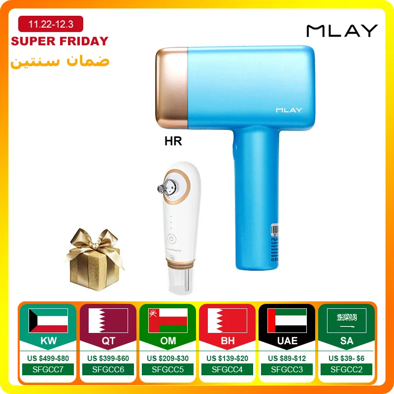 MLAY T14 Hair Removal Ice Cooling Laser Epilator IPL Laser  Face Body Laser Depilador for Women Replaceable Lamp Hair Removal