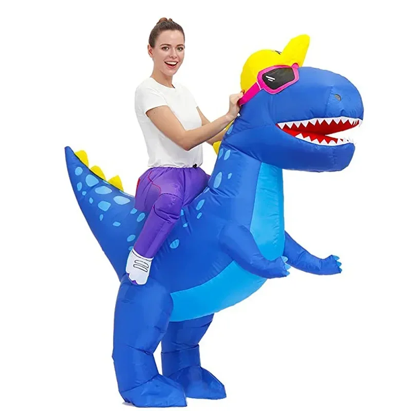 Halloween Christmas Carnival Party Riding Puppet Costume Masquerade Props Hippie Glasses Dinosaur Inflatable Costume