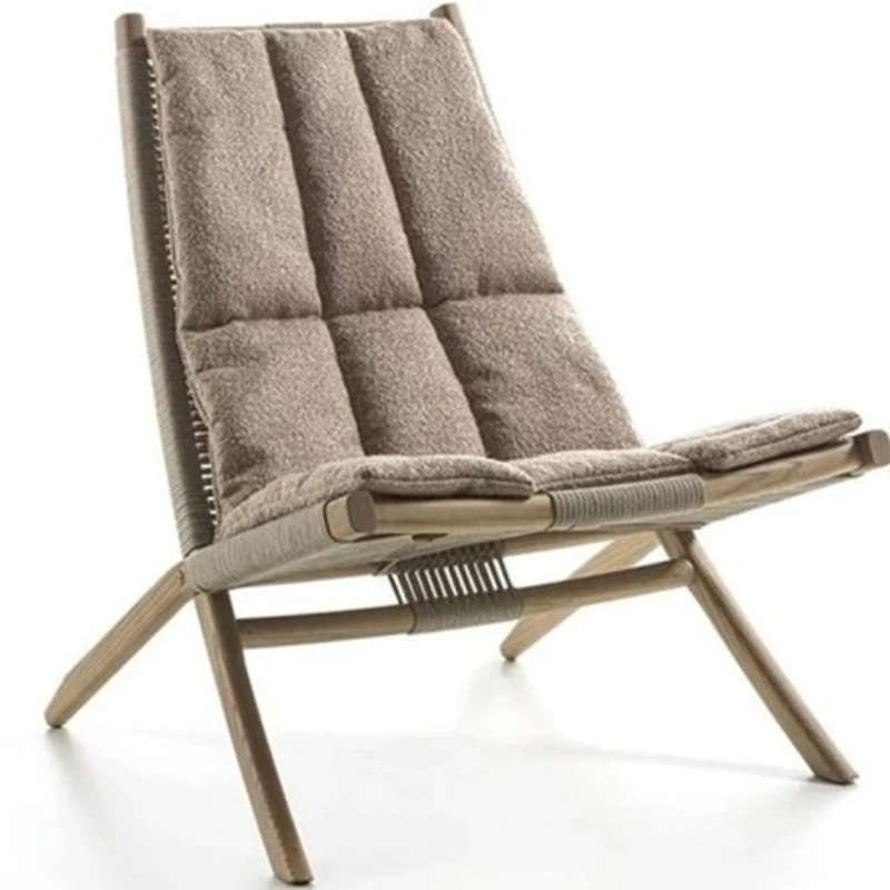 

Минималистичный диван из массива дерева ручной работы с веревочным плетением, кресло для отдыха на балконе, креативный диван для дома и отдыха.