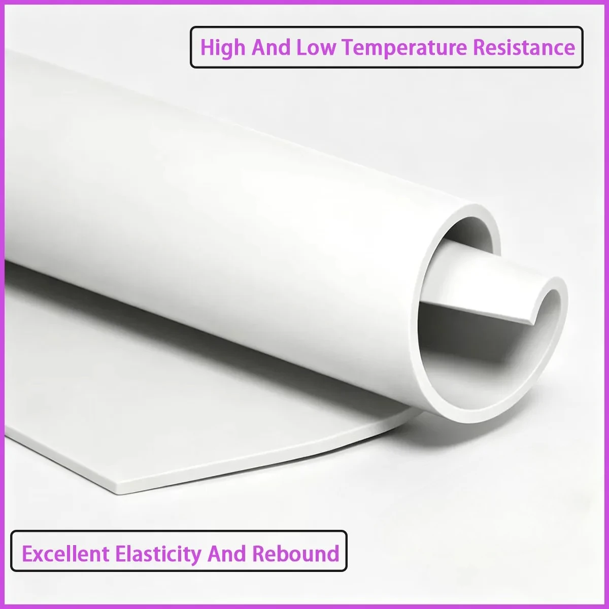 1-10mm Thick White Silicone Rubber Sheet Is Used for Electronic Insulation, Mechanical Sealing, Food Grade Liners, Etc