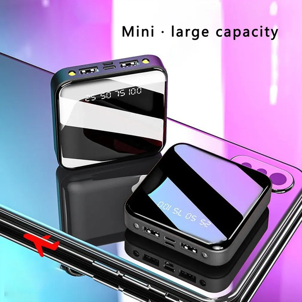 New Power Bank Case 4 in 1 Battery Charge Storage Box Shell USB Type C with Flashlight For Charging Mobile Phones Fast shipping