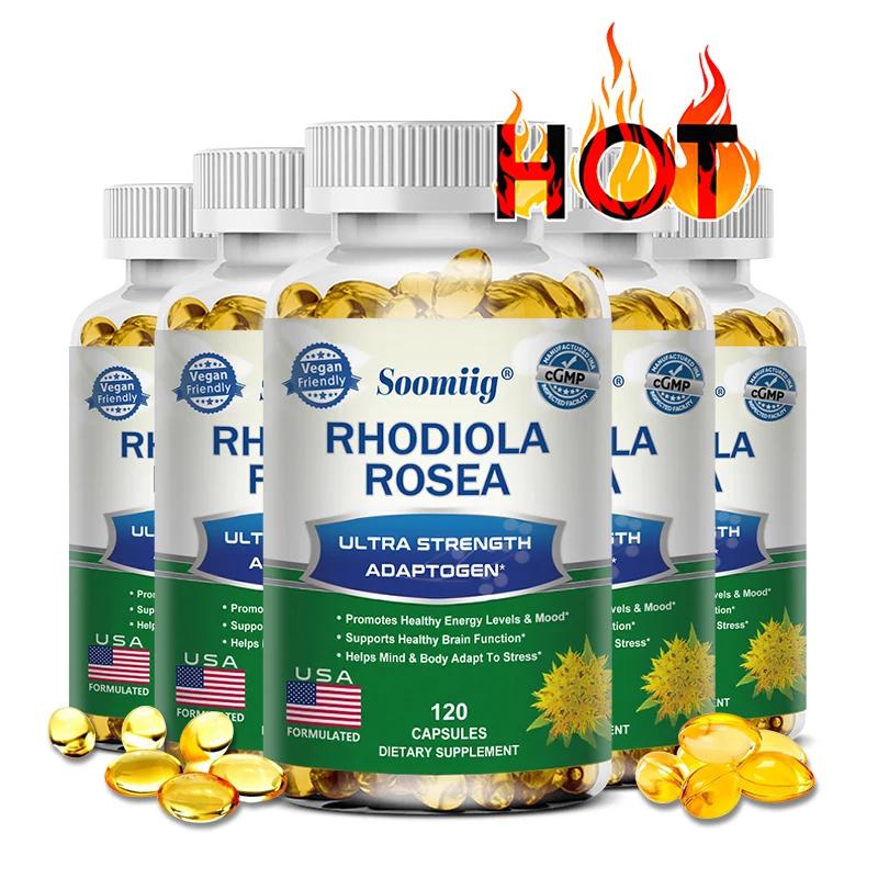 Rhodiola Rosea Supplement – Promotes Anti-Stress Relief, Natural Mood and Concentration Support, Natural Energy Boost, Unisex