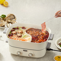 Mandarin duck electric hot pot, household multi-functional cooking pot,new style electric heating split electric pot 220V