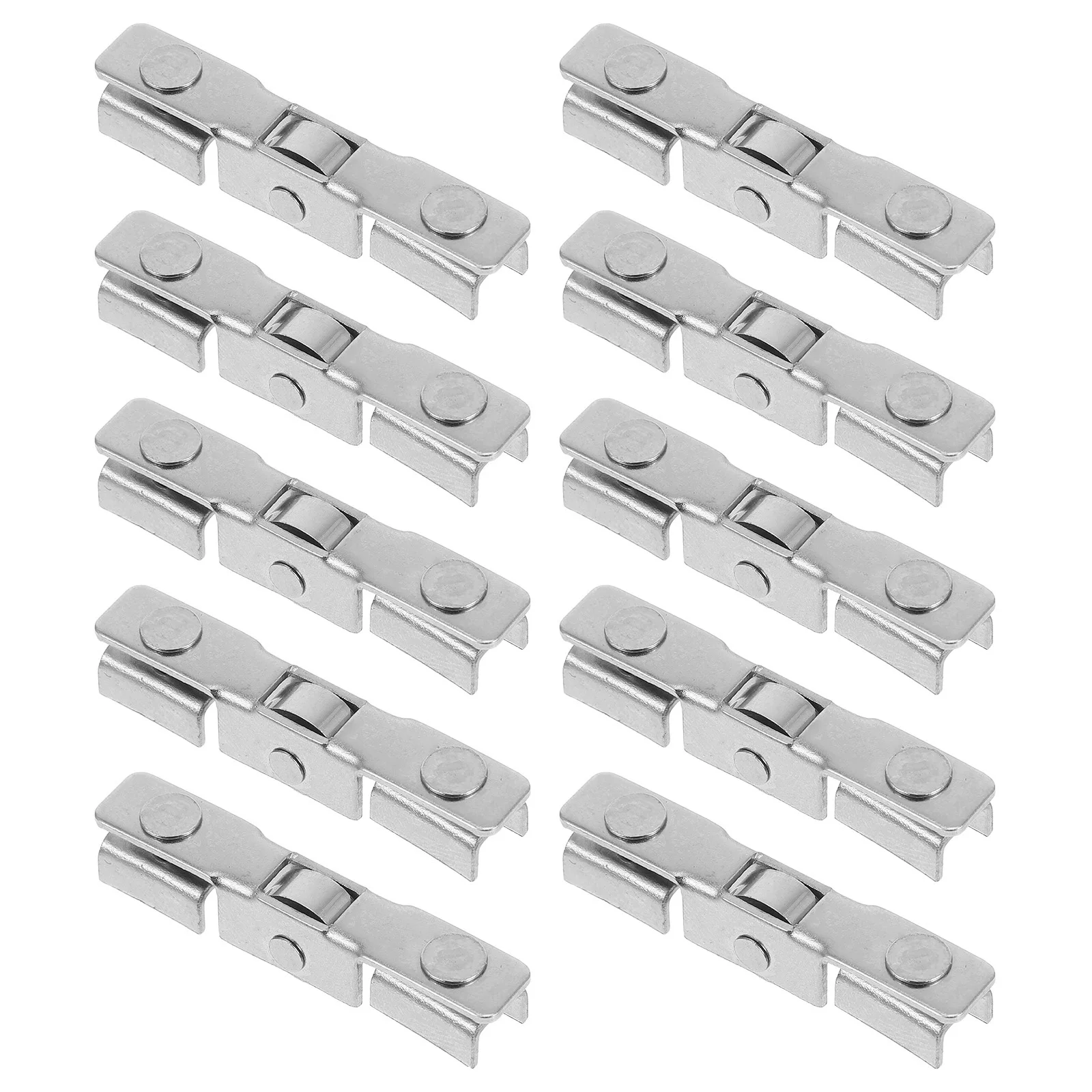 

10Pcs Sliding Door Roller Glass Track Groove Metal Smooth Silent Operation Replacement Parts for Patio Closet Shower Doors