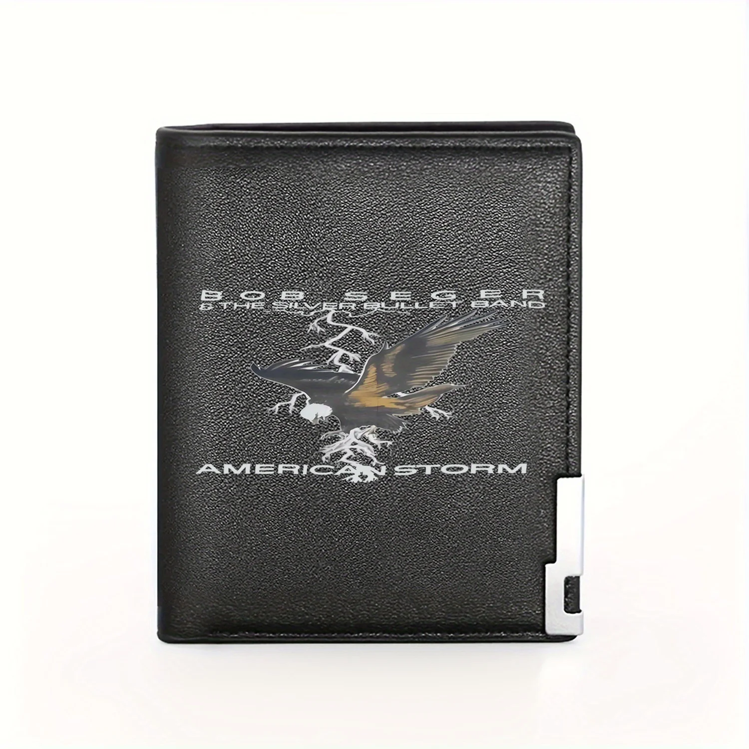 Bob Seger American Storm Eagle Graphic Print Business Mens Casual Elegant Simple Practical Quality Wallet Stylish Printing Creat