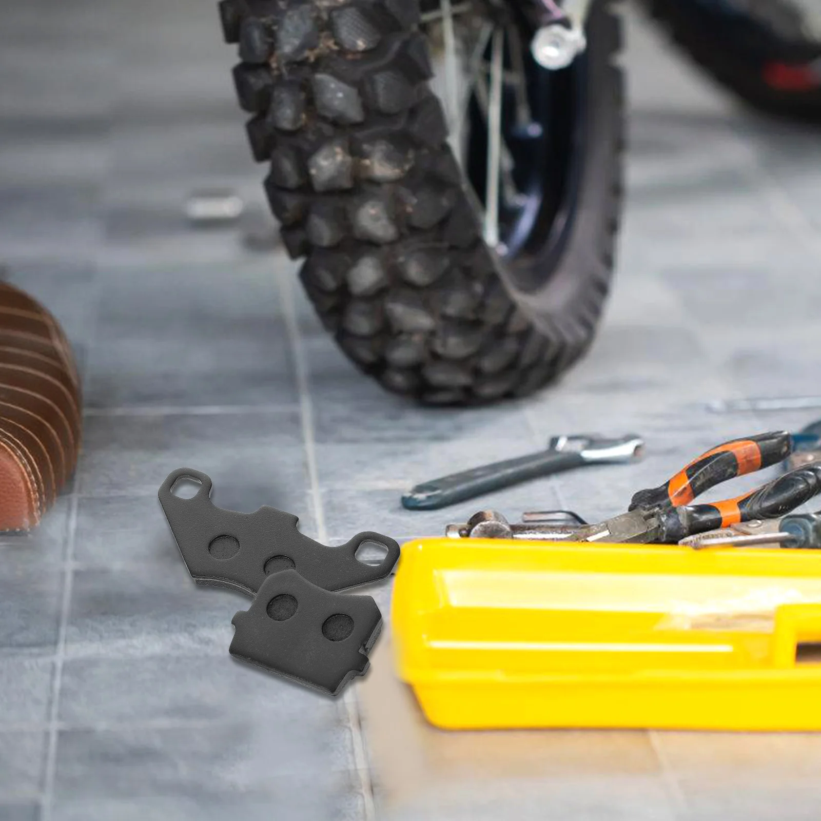 

1Set Rear Brake Pads Motorcycle Metal Brake Pads Stable Performance Easy Install Long Time Use Safety Motorcycle Accessories