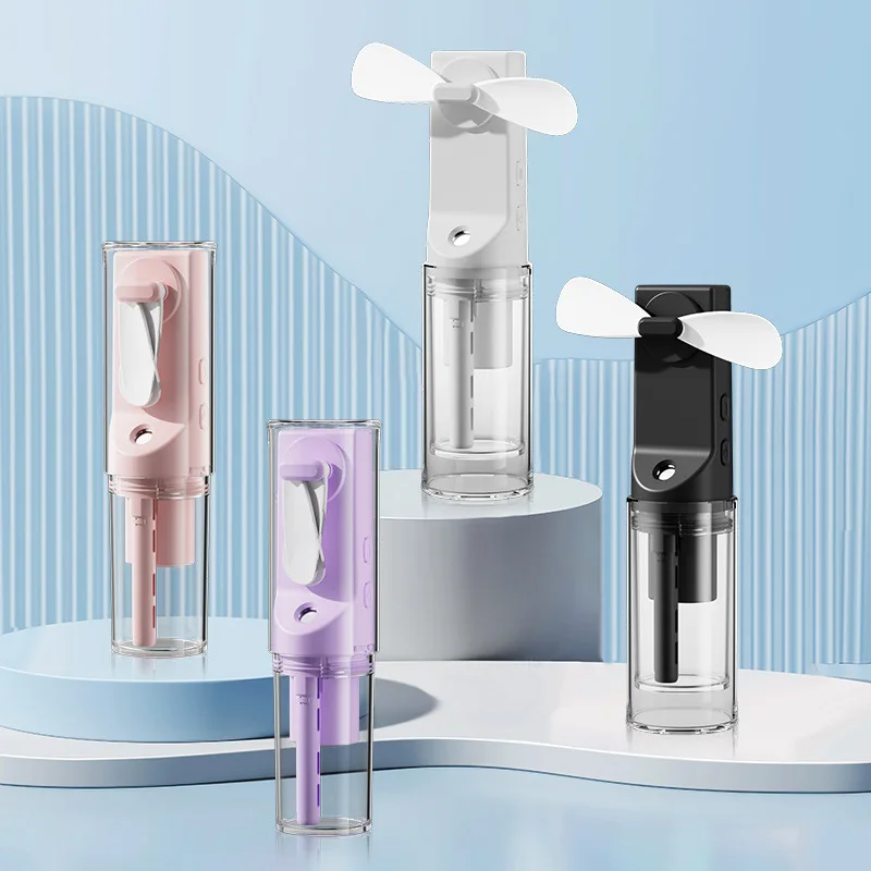 New humidification spray handheld fan Children's hydration fan Multifunctional mini cartoon spray small fan