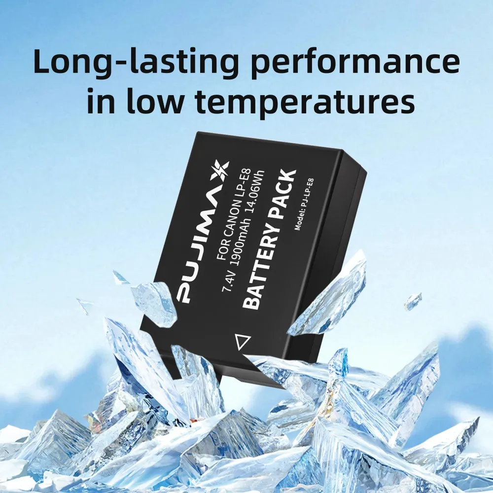 

PUJIMAX LP-E8 LP E8 1900mAh Battery for Canon Rebel T3i T2i T4i T5i 600D 550D 650D 700D Kiss X5 X4 Kiss X6 Digital Camera