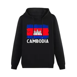 Men Women Hoodies Cambodia Flag Cambodian Country Map Hoodie Pullover Hooded Hip Hop Sweatshirt Cotton Unisex