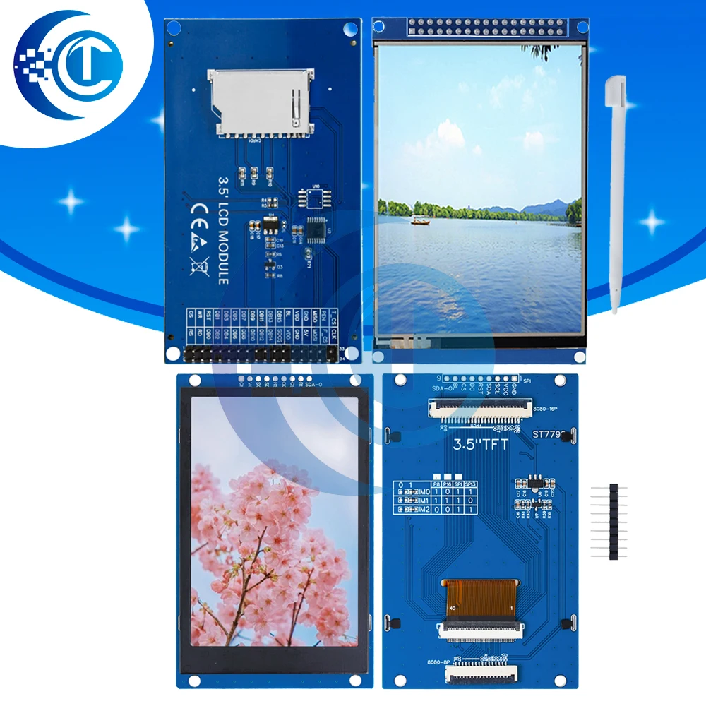 3.5 Inch 320x480 SPI TFT Serial Port Module 5V/3.3V PCB Adapter ST7796S/ST7796U LCD Display For Arduino