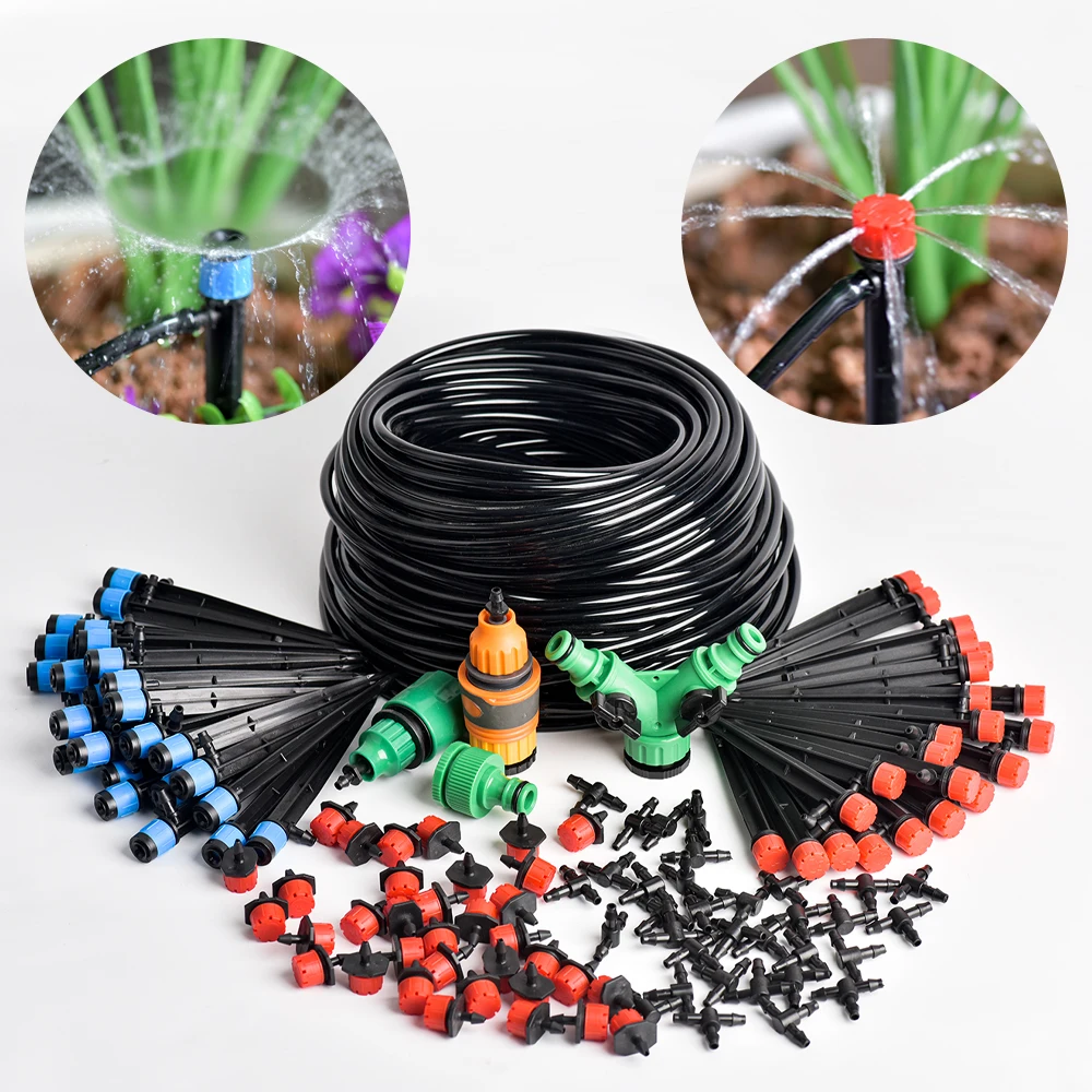 Hose Drip Irrigation System Plant Watering Set 360 Degree Adjustable Drippers For Irrigation Garden Watering System 5m-50m