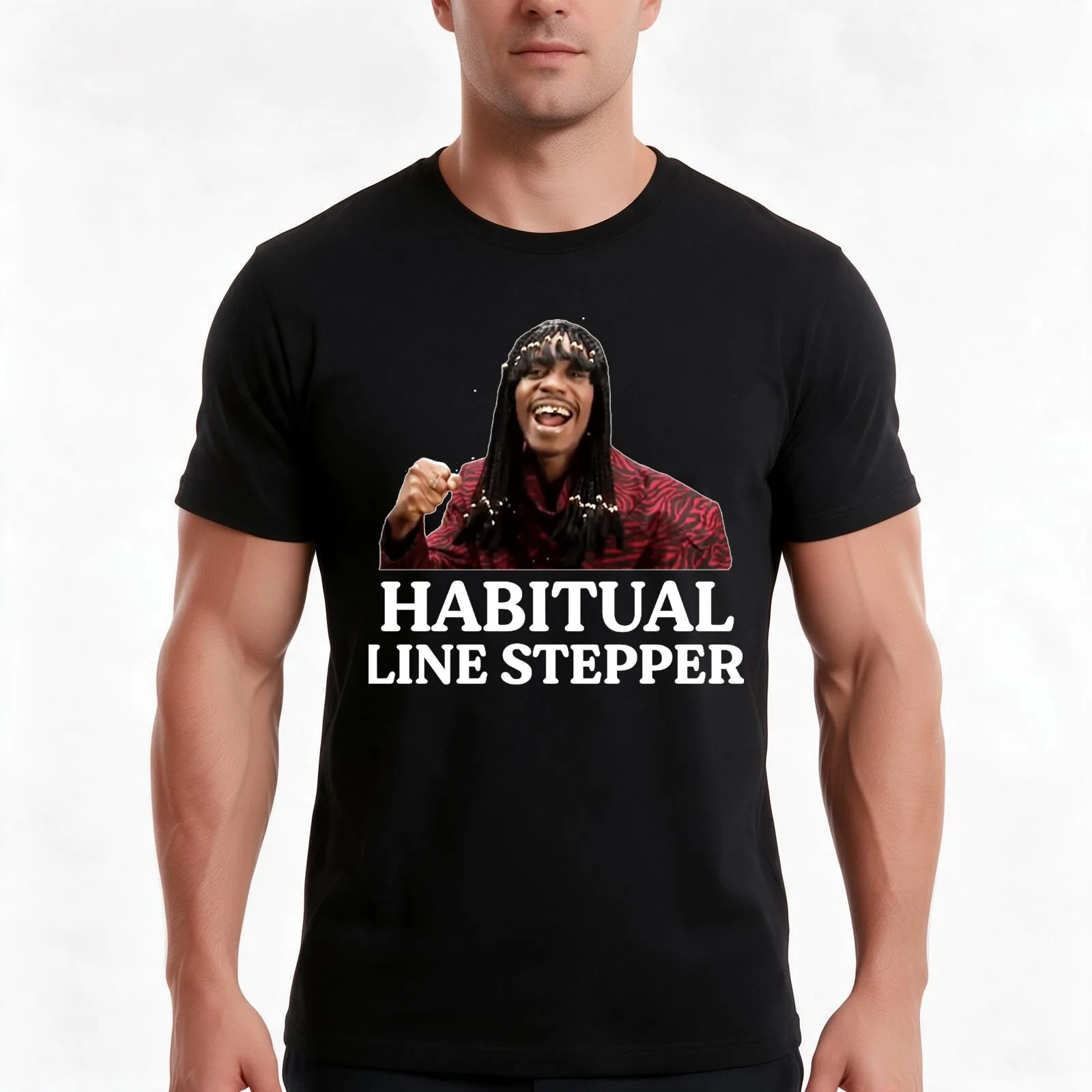 Habitual Line Stepper T-Shirt Summer Casual Cotton Tee Oversized Streetwear Tops Vintage Graphic Print Unisex Men Women