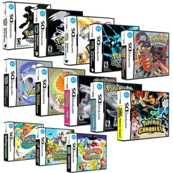 Anime Peripheral Nds Game Card Pokemon Single Card Black Box Us Version Cartoon English Game Collection Boy Gifts