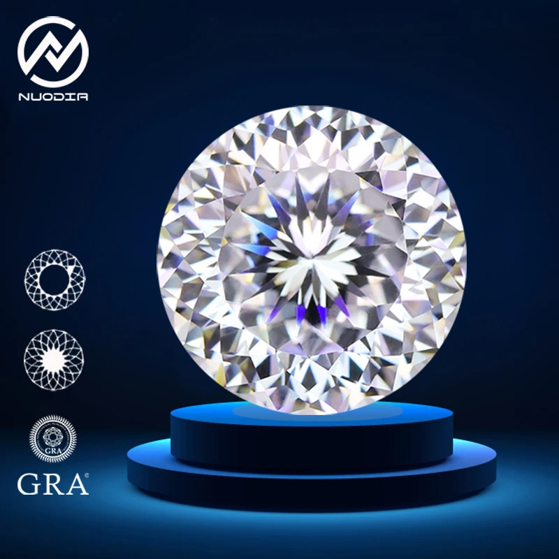 

White D Color 100 Faces Cut / Russian Cut / Bird Nest Moissanite Stone with GRA Certificate 0.5-6.0ct Pass Diamond Tester