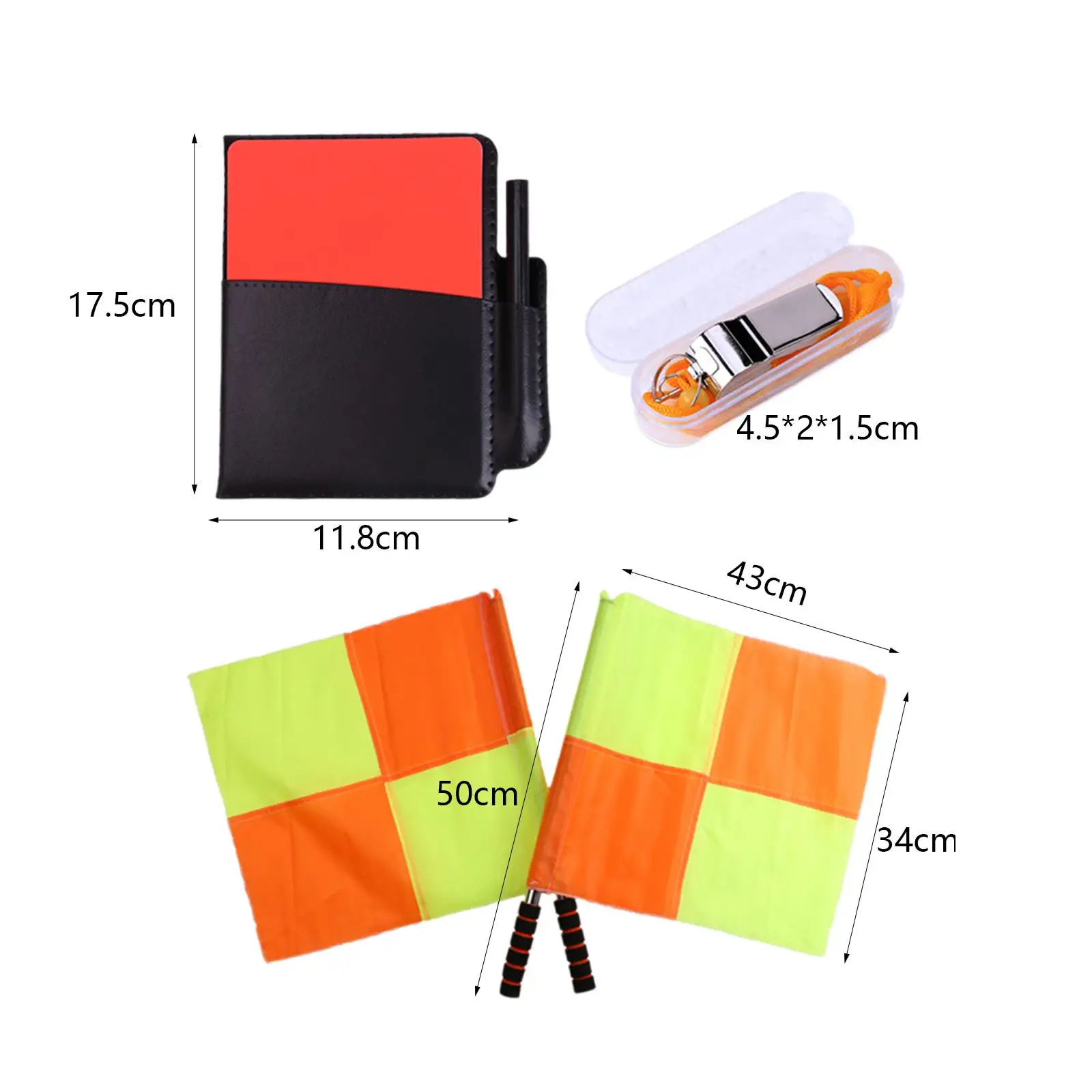 Soccer Referee Flag Set Referee Tool Kit for Football Soccer Volleyball