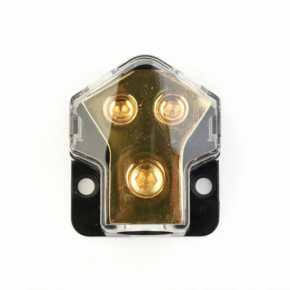 Car Power Distributor Block  2 Way Copper Auto Audio Power Ground Spliter 0/4gauge For Car Aud WH Distribution Connector