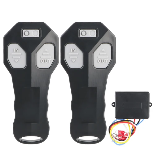 Imagen 2 del producto Controlador de interruptor de auricular, mando a distancia de cabrestante, Kit de juego de Control remoto de cabrestante, transmisor Manual Dual inalámbrico de 12V/24V