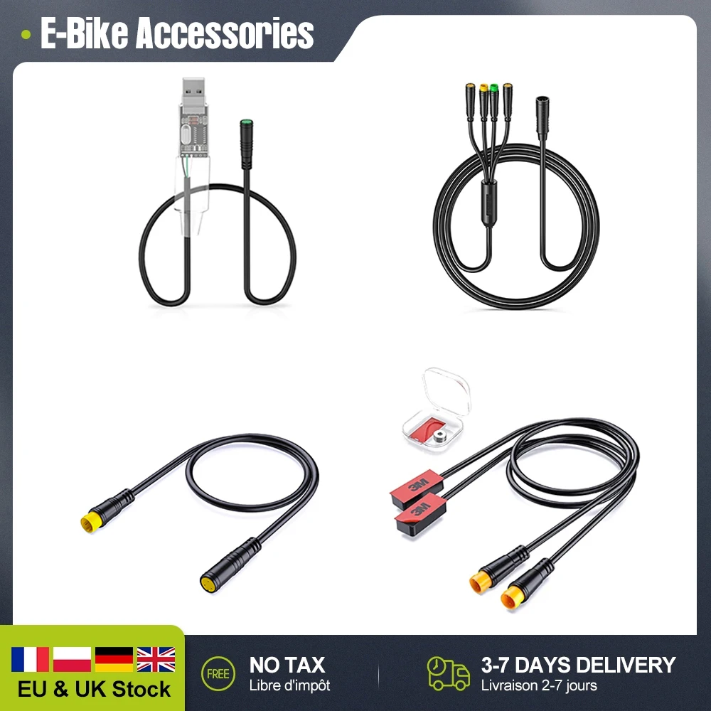 USB Program Cable 1T4 Cable Brake Sensor Display / Speed Sensor Extension Cable For BAFANG Mid Drive Motor Electric Bike Parts