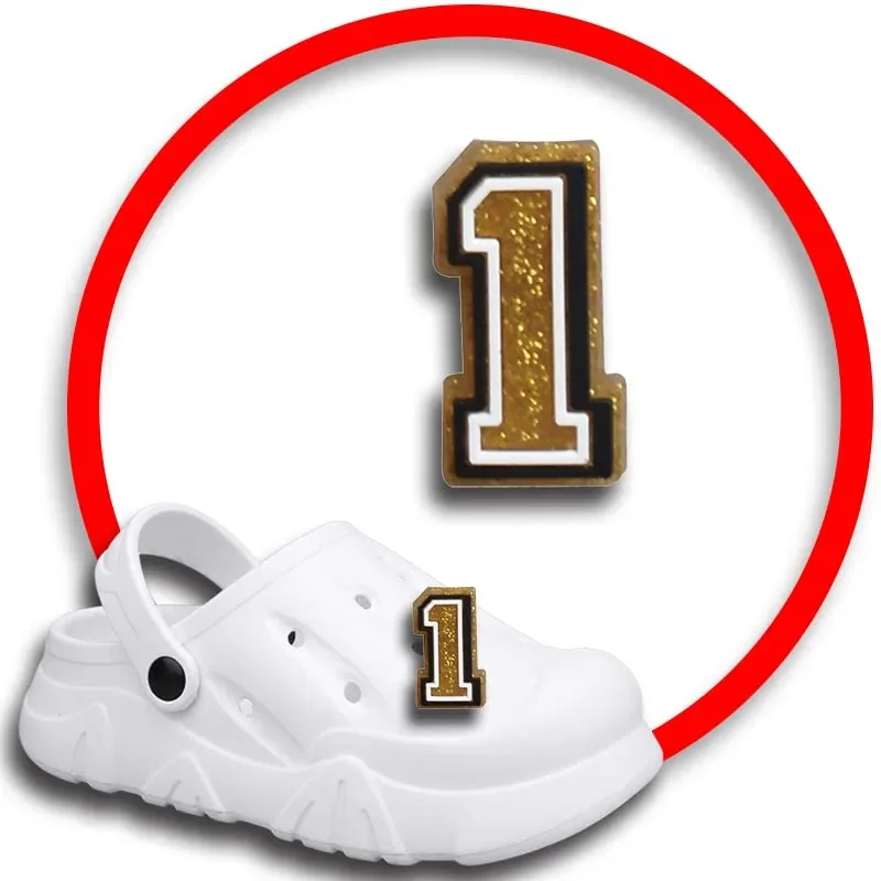 Number Shoe Charms for Crocs Sandals Women Clogs Pins Shoe Decorations Accessory Men Badges Boys Girls Kids Shoes Accessories