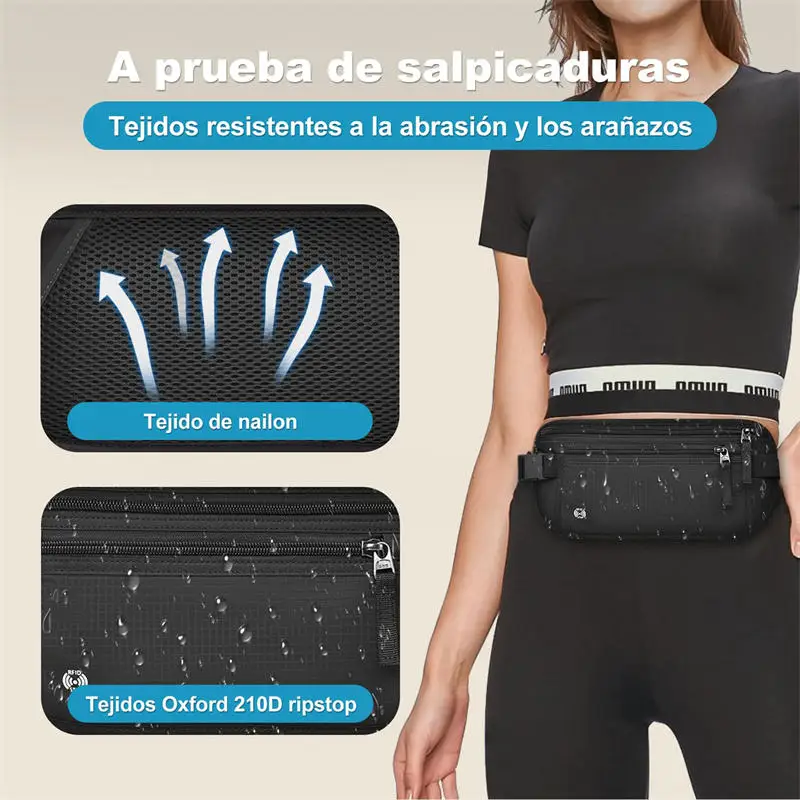 

Travel Phone Belt RFID Blocking Waterproof Waist Bag Fanny Pack Hidden Wallet Signal RFID Blocker Passport Holder Bag