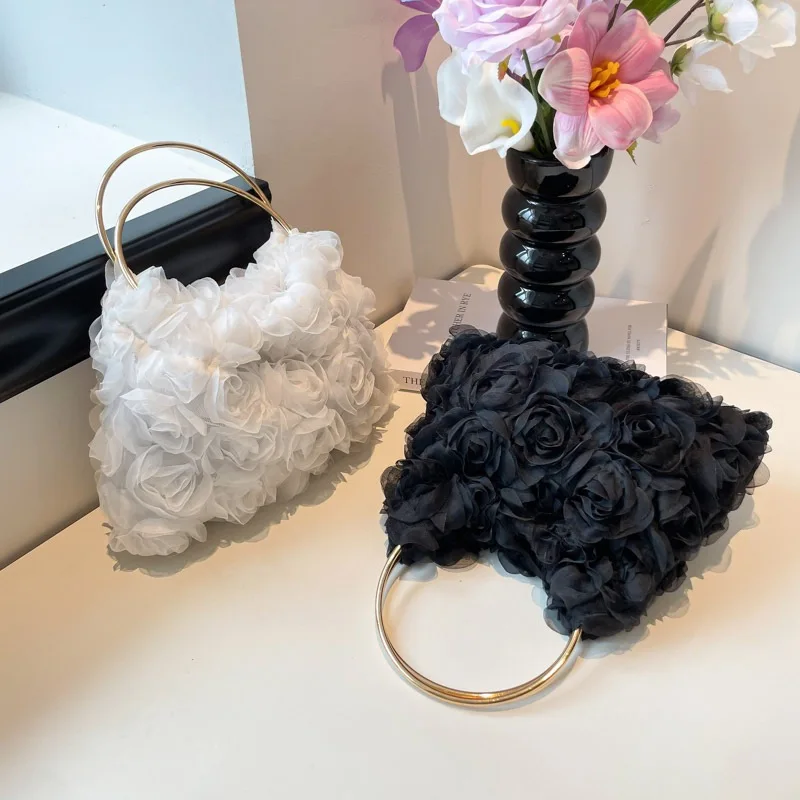 

Новая модная вечерняя сумочка для женщин: элегантная сумка в стиле ципао с розовым декором, универсальная повседневная сумка через плечо с цепочкой