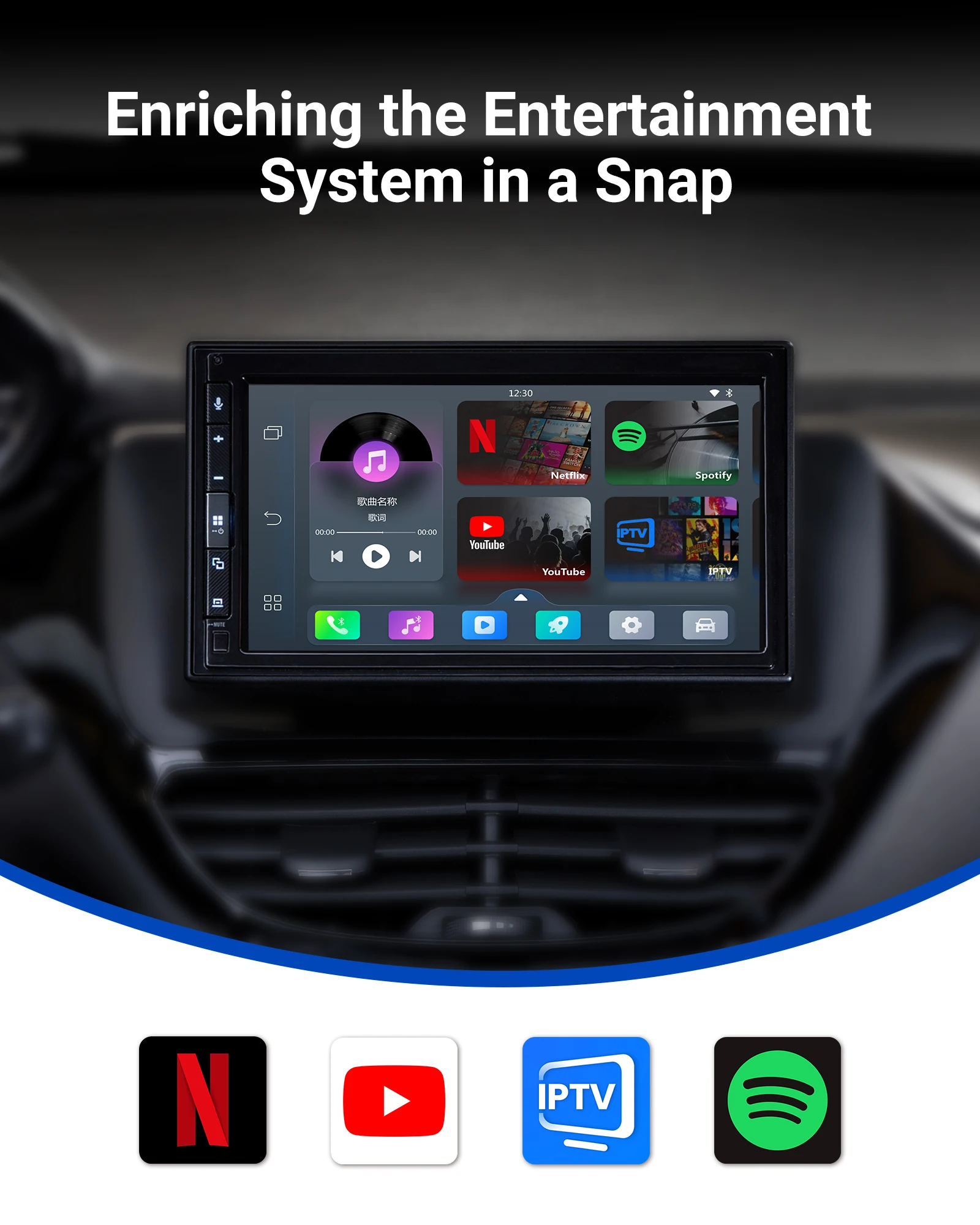 OTTOCAST Play2Video Pro Wireless CarPlay Wireless Android Auto Adapter for Youtube Netflix IPTV Car Accessories for Kia Toyota