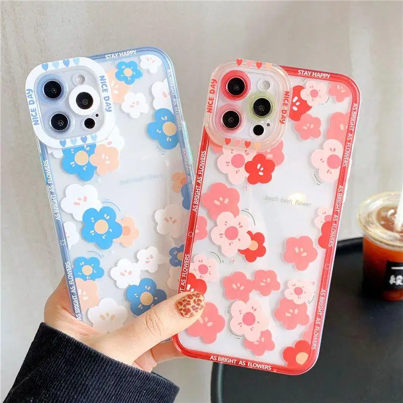 Daisy Flower Clear Floral Case for Huawei Honor 90 Lite X9A 5G X7B X8B X9B Y9 Prime 2019 Nova 3i 5T 6 7 9 SE P40 Lite P30 Pro