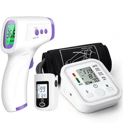 Medical Digital Arm BP Blood Pressure Monitor Automatic Tensiometer Tonometer Sphygmomanometer Heart Rate Pulse Meter Oximeter