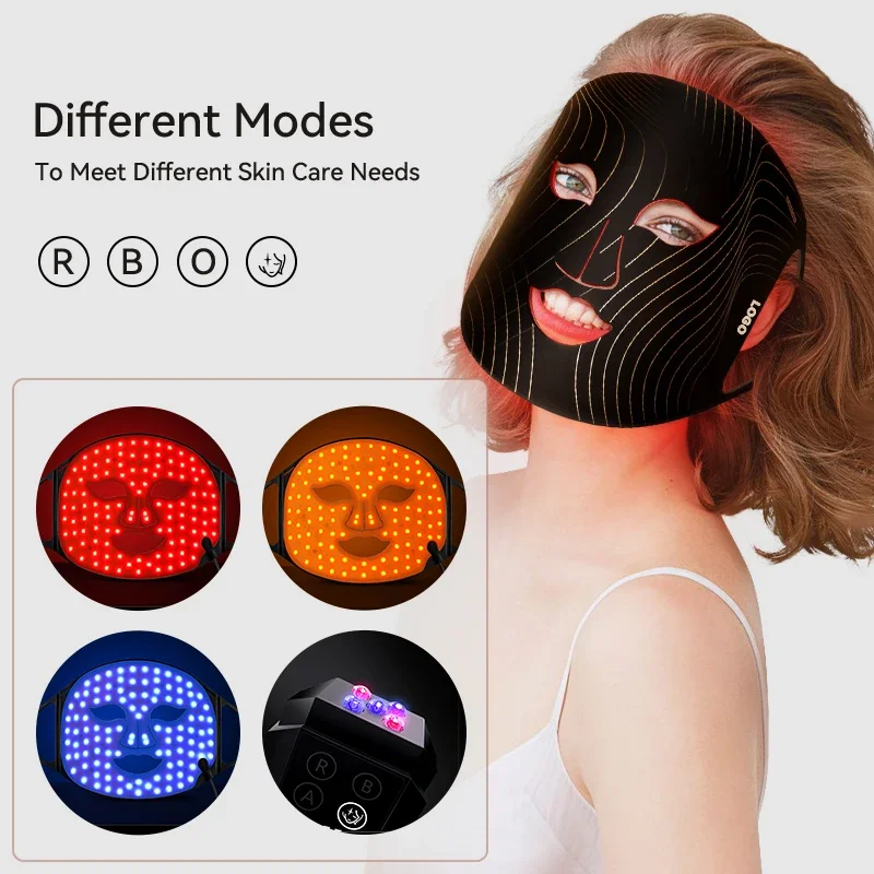 Notime Silicone Led Mask Face Beauty Led Facial Mask Therapy Led Red Light Silicone Mask