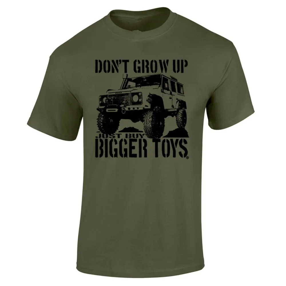 Men T-shirt Funny 4X4 Off Road Mudding Men\'s Cotton O Neck TShirt Don\'t Grow Up Just Buy Bigger Toys clothing harajuku summer