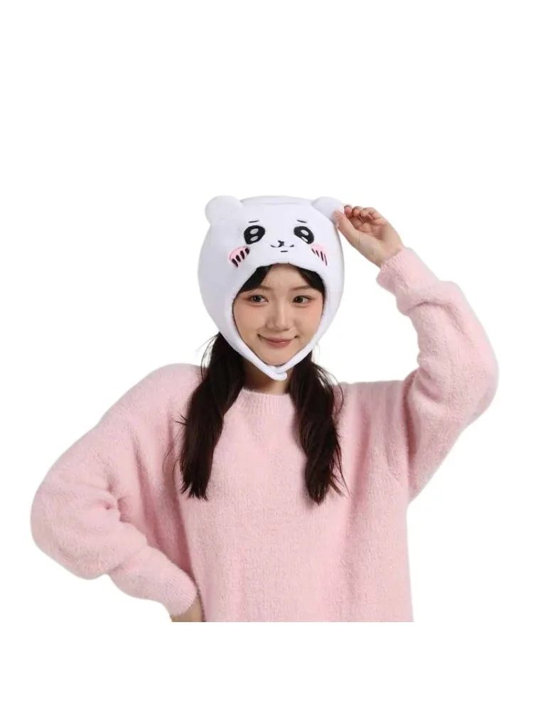AliExpress TAKARA TOMY Chiikawa Adult Photography Props Headgear Hats Anime Characters Children's Outdoor Cycling Warm Windproof Hats Birthday Gifts
